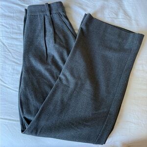 Abercrombie & Fitch Grey Wool Sloane Tailored Wide Leg Pant size 25